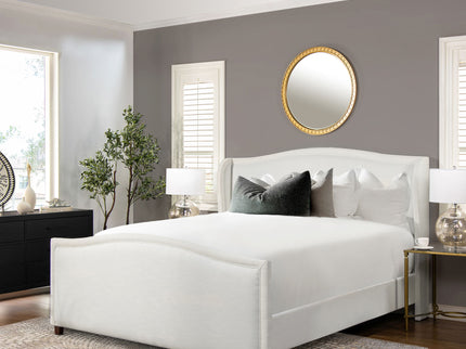 Carmen - Upholstered Wingback Panel Bed Frame