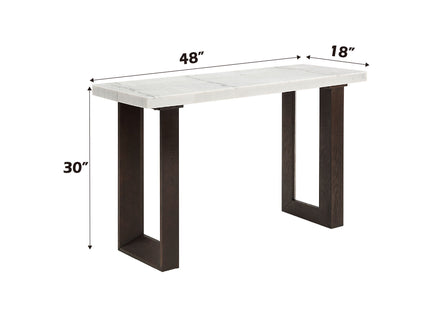 Edwyn - Natural Marble Top End Table