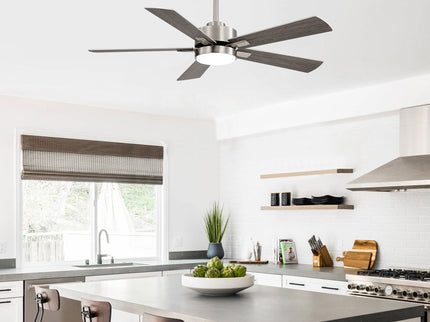 Reversible DC Motor Ceiling Fan With Dimmable LED Light For Living Room