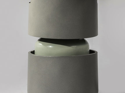 Propane Tank Cover Round Tank Holder Hide Away Side Table - Gray