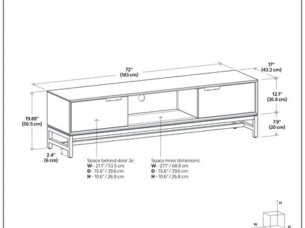 Banting - Low TV Stand - Walnut Brown
