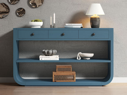 Console Table With 3 Soft Close Drawers & 2 Open Shelves