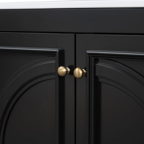 Double Sink Bathroom Vanity Set With Wall Mount Mirror Cabinet