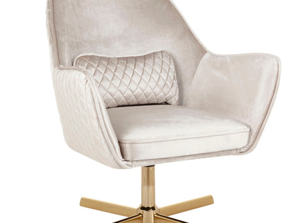 Diana - Contemporary Lounge Chair - Gold / Cream