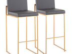 Dark Gray / Faux Leather / 2 Pieces