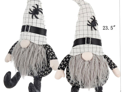 Sitting Gnome With Hat Spider, For Halloween Decor