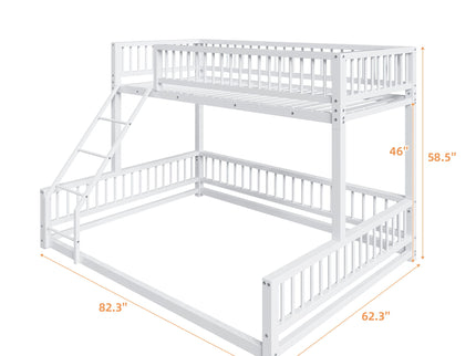 Bunk Bed With Ladder And Safety Guardrails