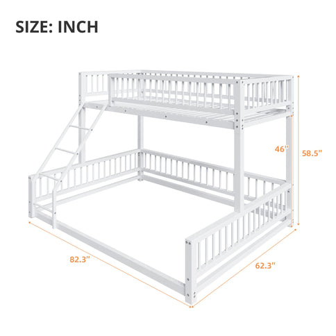 Bunk Bed With Ladder And Safety Guardrails