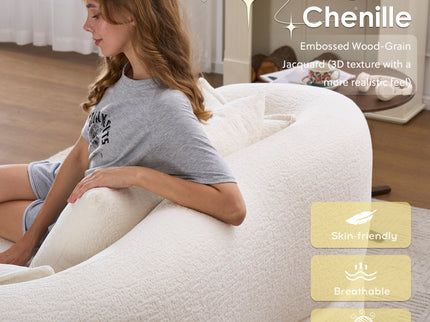 Foldable Sofa Bed, Boneless Couch Convertible Sleeper With 4 Pillows