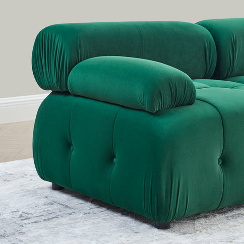Modular Sectional Sofa, Button Tufted Design With Diy L-Shaped Layout, Reversible Ottoman