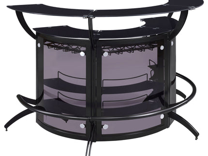 Elaina - 3 Piece Curved Freestanding Home Bar - Black