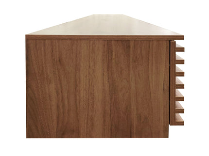 TV Stand, Entertainment Center With Cable Management And Soft Closing Hinges - Walnut