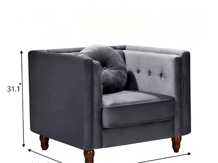 Chesterfield Accent Tufted Square Arm Side Chair