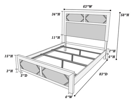 Transitional Bed With High Headboard