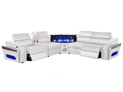 Nova - Sectional With Bluetooth Speaker, LED And Lifting Wine Cabinet
