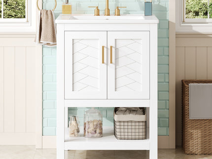 Modern Bathroom Vanity With Elegant Twill Design