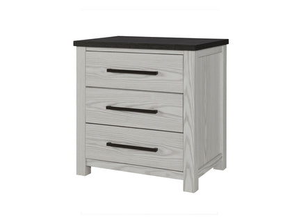 Avery - Nightstand With Top Spacious Drawers, Block Feet - Beige