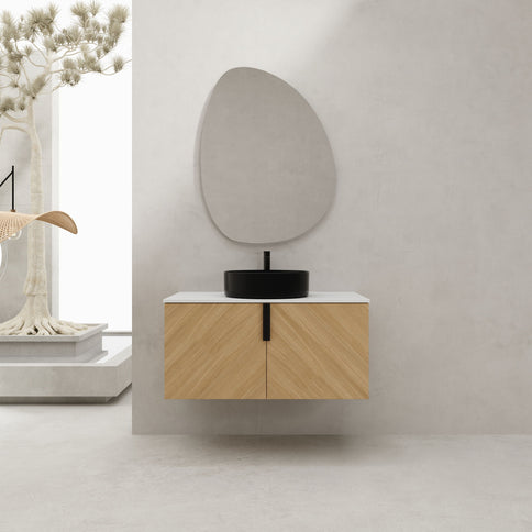 Wall Mounted Bathroom Vanity With Art Sink