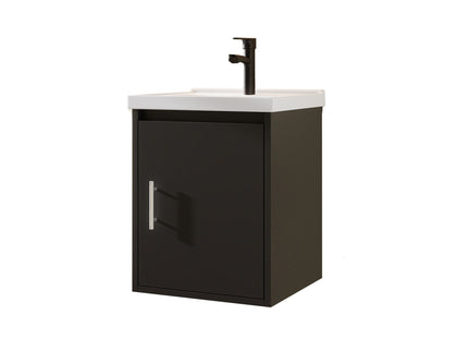 Floating Bathroom Vanity Combo, Wall Mounted Cabinet With Sink & Soft Close Doors For Small Bathrooms