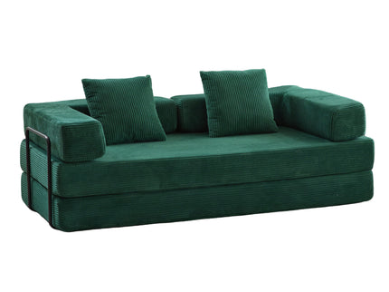 Floor Couch, Convertible Floor Sofa Bed With Pillow Back Support Armrest