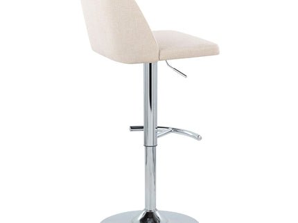 Toriano - Contemporary Adjustable Barstool With Swivel & Rounded T Footrest (Set of 2)