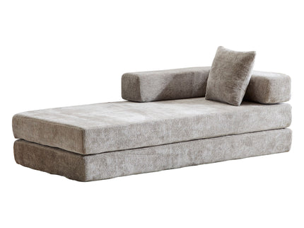 Convertible Floor Sofa Bed With Pillow Back Support Armrest