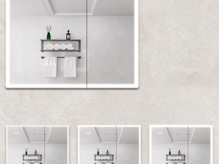 Bathroom Medicine Cabinet With Lights, LED Medicine Cabinet With Mirror, Lighted Medicine Cabinet With Defogger