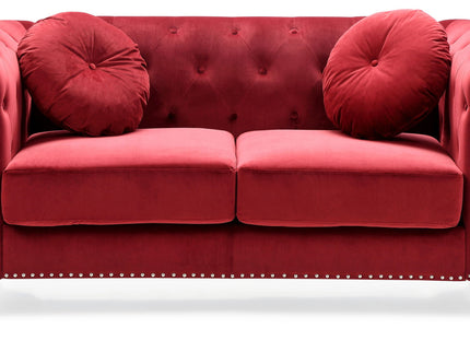 Stylish Sloped Arm Loveseat