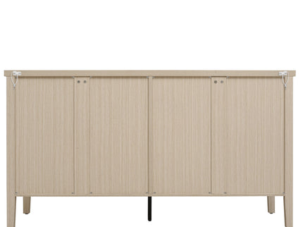 Modern Storage Cabinet With 4 Doors & Adjustable Shelves