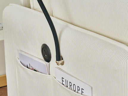 Comfy Oversized Chaise Lounge Chair With Ottoman And Storage