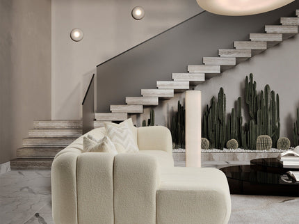Beatrice - Modern Tufted Right Sectional Sofa - Ivory