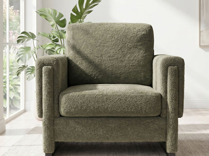 Upholstered Accent Armchair With Square Arm