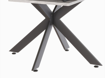 Modern Extendable Dining Table Set For 6 - 8 - Black / Gray