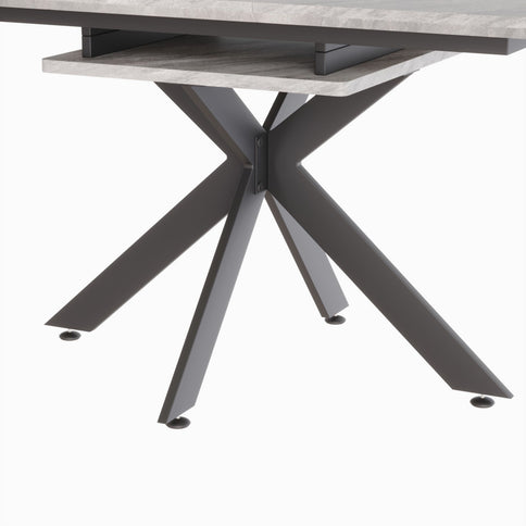 Extendable Dining Table Set With Curved Backrest Upholstered Chairs