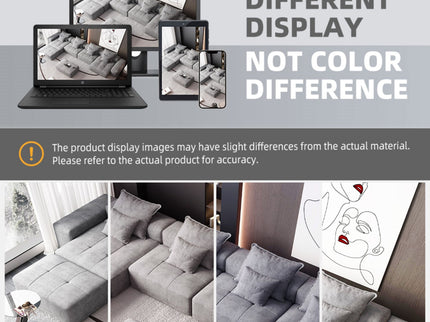 Modern Oversized Diy Combination Modular Sectional Sofa With Pillows