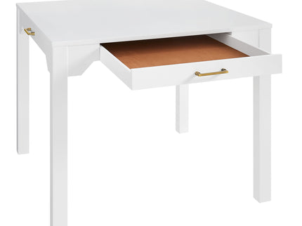 Alleyville - Square Dining Table With Storage Drawer - White