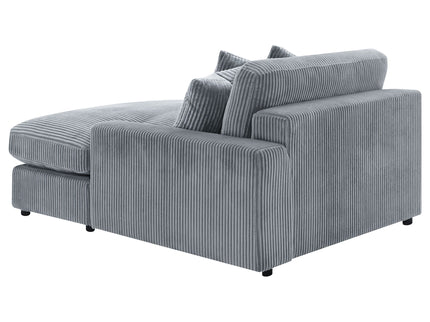 Marcus - Fog Track Arms Reversible Sectional With Pillows - Fog