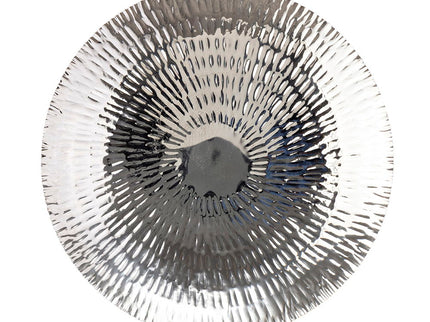 Textured Oversized Disc, Wall Decor For Living Room (Set of 3) - Silver