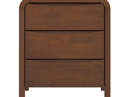 Lionel - Nightstand 3 Drawer Bed Side Table - Brown