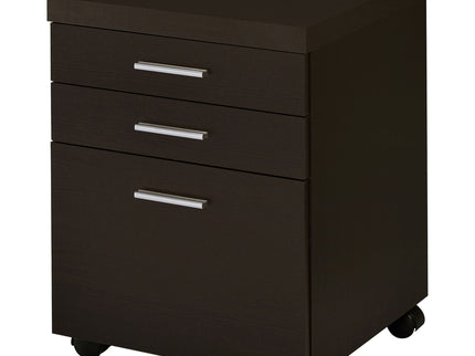 3 Drawer File Cabinetб Compact Office Storage For Home - Brown