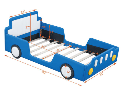Race Car Shaped Platform Bed With Wheels