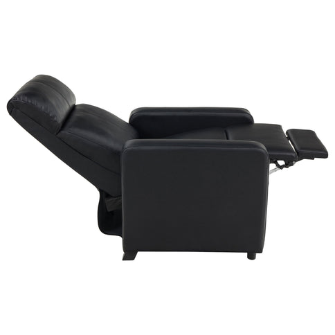 Warren - 3 Seater Home Theater With 2 Wedge Consoles Recliners - Black