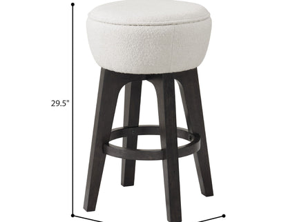 Backless Bar Stools With Soft Cushion (Set of 2) - Brown