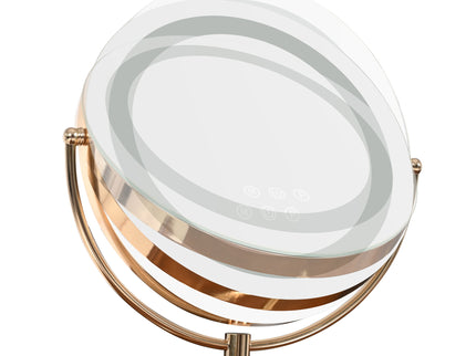 Modern Corner Makeup Vanity Desk With Large Storage, LED Mirror & Stool, Adjustable Brightness, Space Saving - White