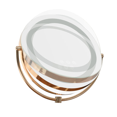 Modern Corner Makeup Vanity Desk With Large Storage, LED Mirror & Stool, Adjustable Brightness, Space Saving - White