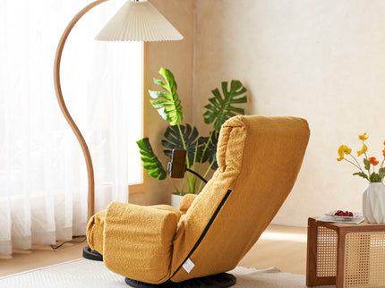 Adjustable Swivel Lounge Chair With 360 Degree Rotating Seat And Headrest Support