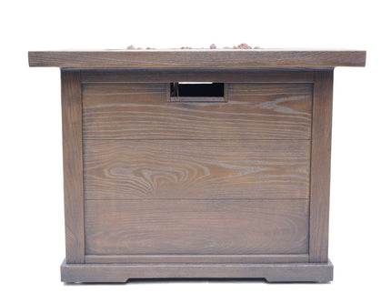 Outdoor Patio Square Gas Burning Mgo Fire Pit, Tank Inside, 40000 Btu
