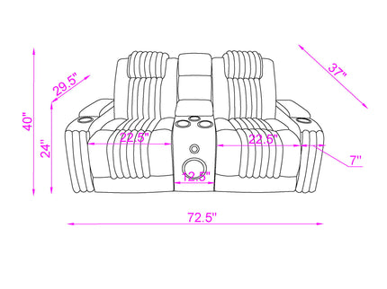 Duran - Power Reclining Loveseat With Power Headrest