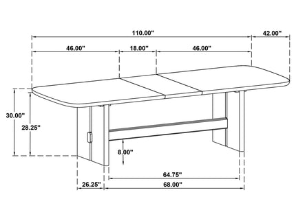 Kimpton - Rectangular Dining Table With Extension Leaf - Beige