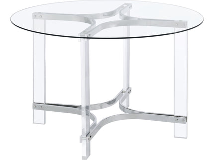Uptown - 5 Piece Round Dining Set - Chrome